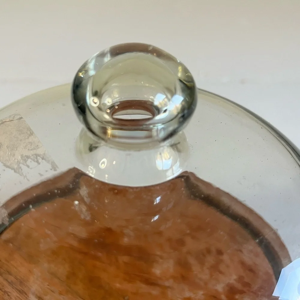 Rustic Wooden Base Cheese Board with Glass Dome Cover - Picture 5 of 10